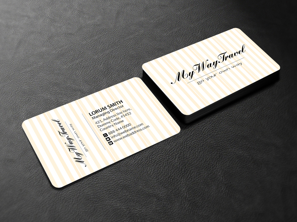Business Card Design by Creations Box 2015 for My Way Travel | Design #17655654