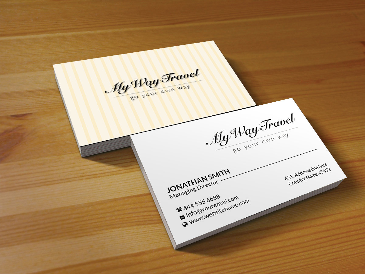 Business Card Design by Creations Box 2015 for My Way Travel | Design #17659890