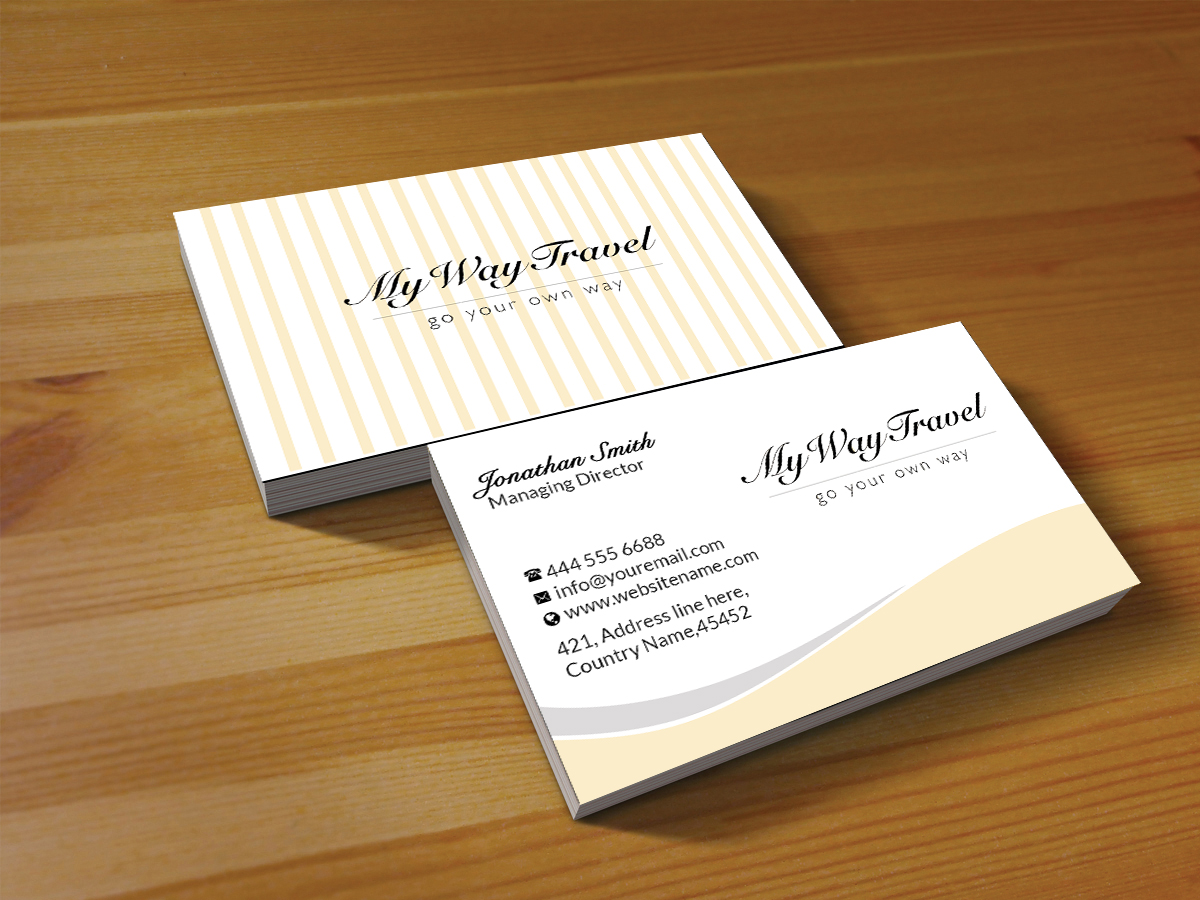 Business Card Design by Creations Box 2015 for My Way Travel | Design #17659891