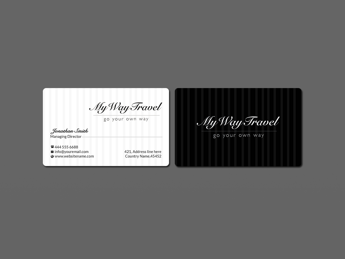 Diseño de Tarjeta de Presentación por Creations Box 2015 para My Way Travel | Diseño #17659893