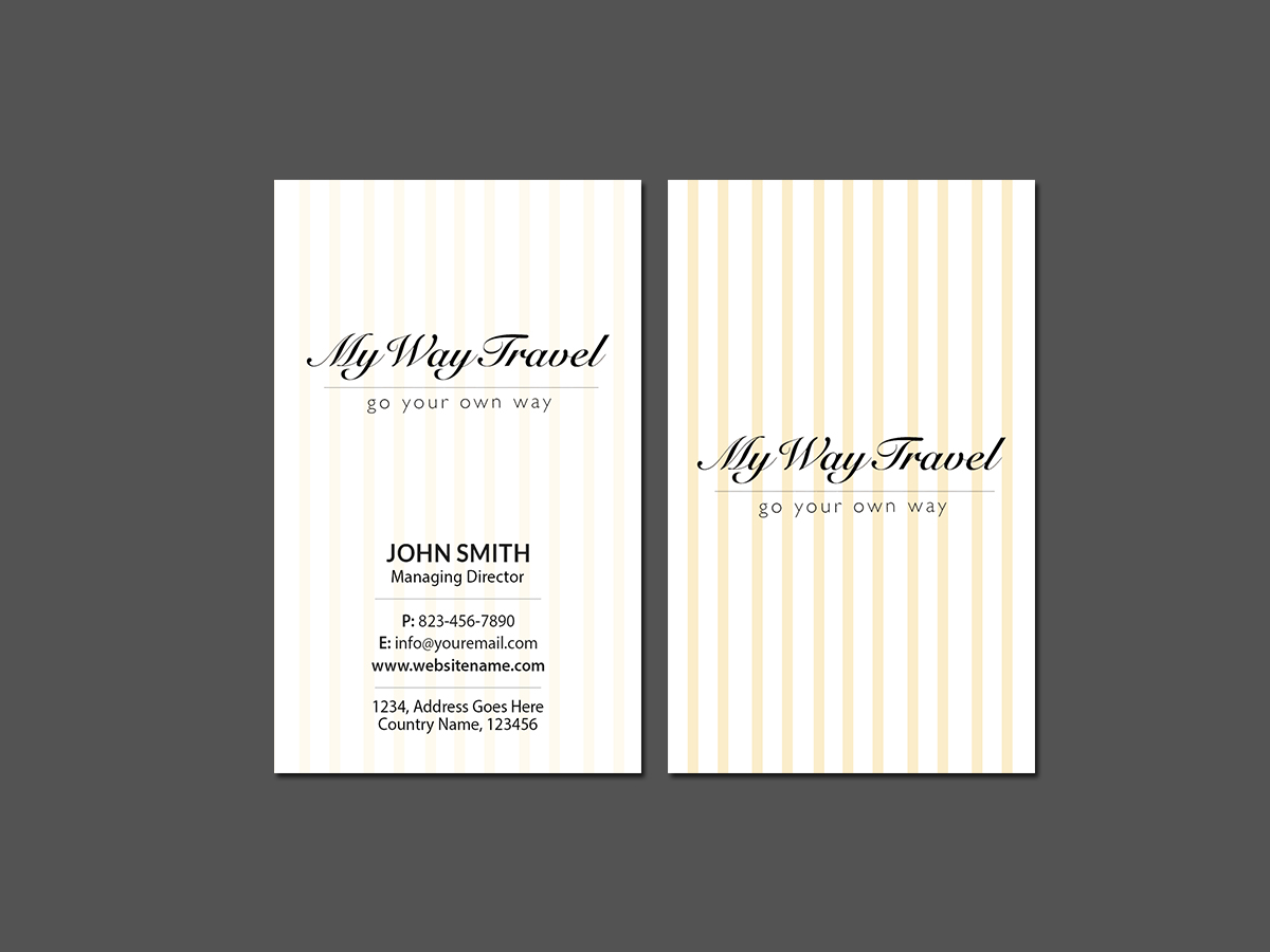 Business Card Design by Creations Box 2015 for My Way Travel | Design #17659904