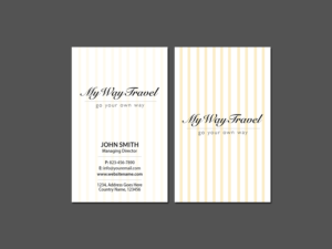Business Card Design by Creations Box 2015 for My Way Travel | Design: #17659904