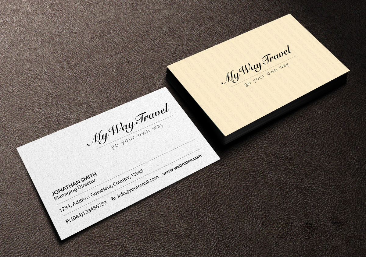 Business Card Design by Creations Box 2015 for My Way Travel | Design #17659907