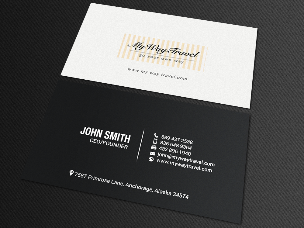 Business Card Design by chandrayaan.creative for My Way Travel | Design #17658943