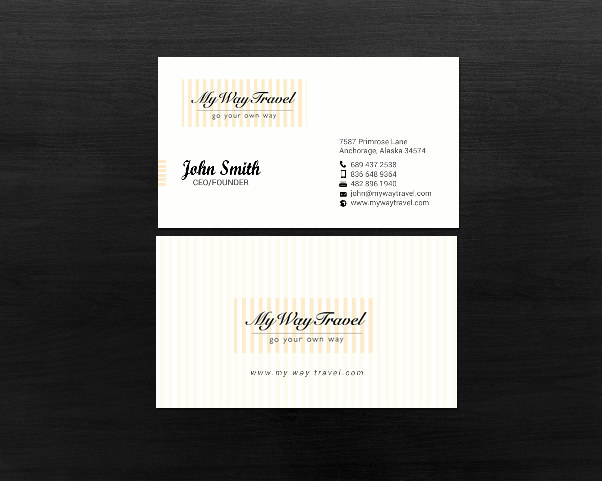 Business Card Design by chandrayaan.creative for My Way Travel | Design #17658945