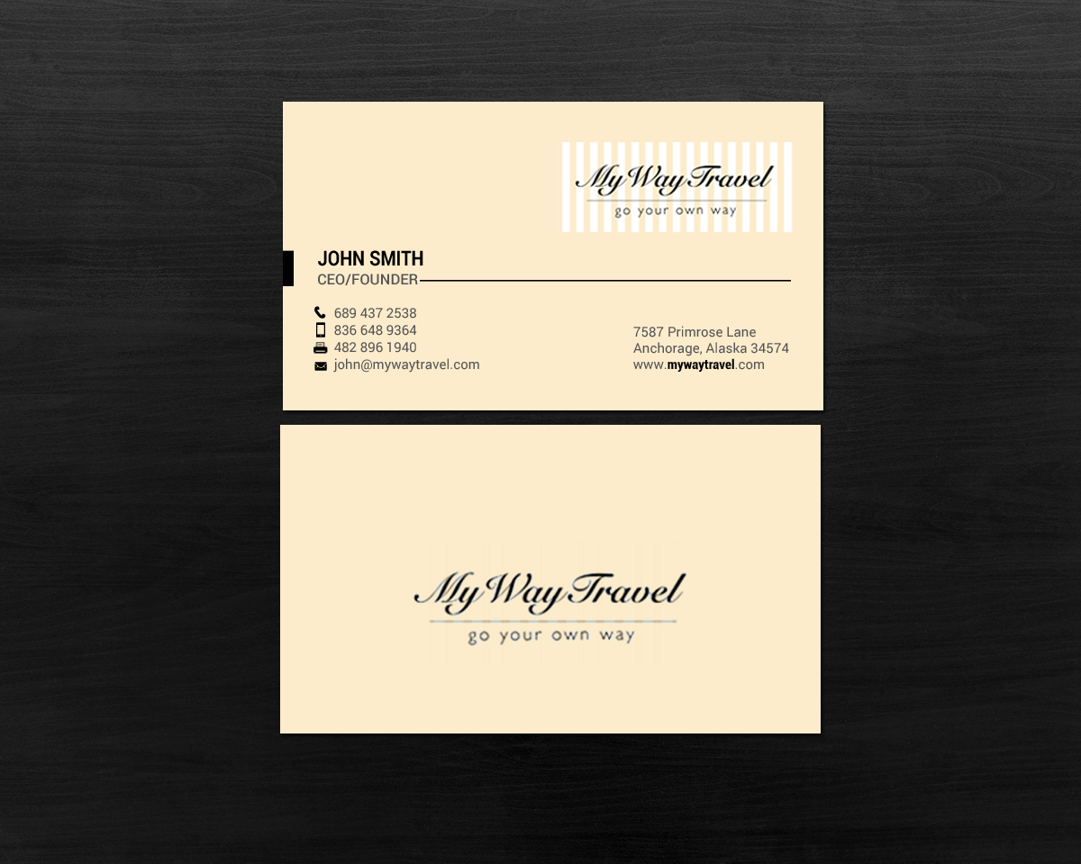 Business Card Design by chandrayaan.creative for My Way Travel | Design #17658951