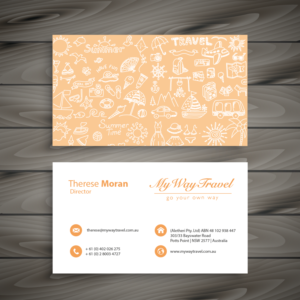 Business Card Design by pamungkasseven for My Way Travel | Design #17726534