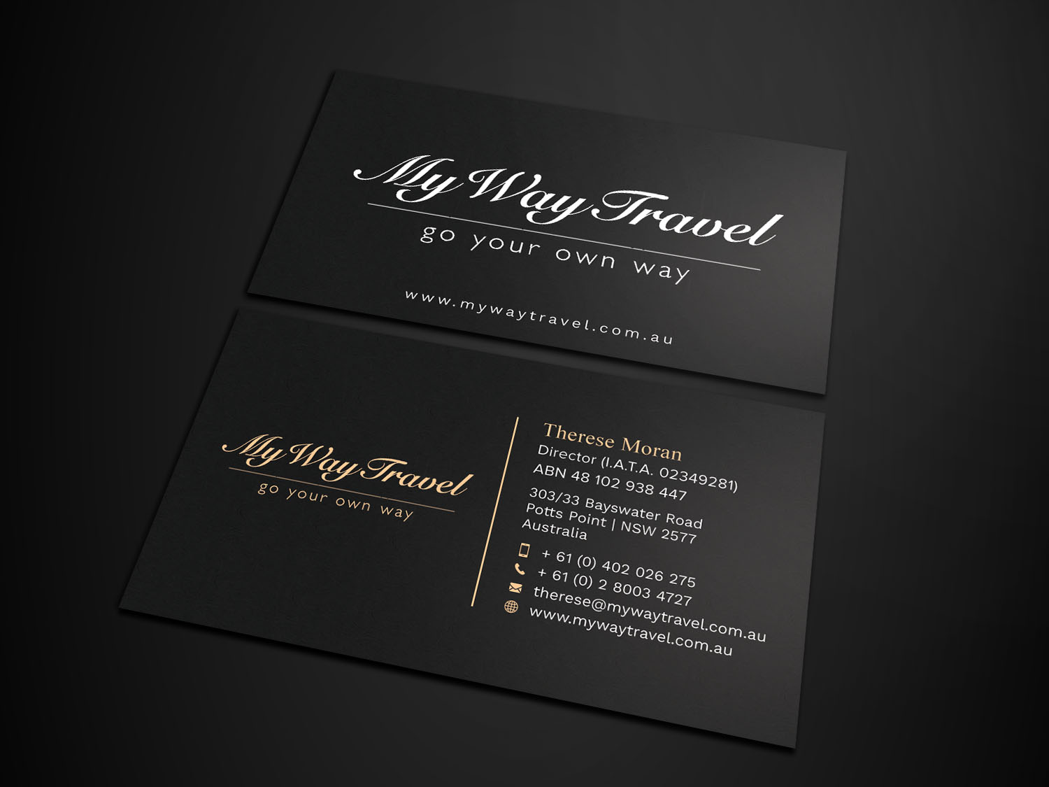Business Card Design by Tripti Ranjan Gain for My Way Travel | Design #17688088