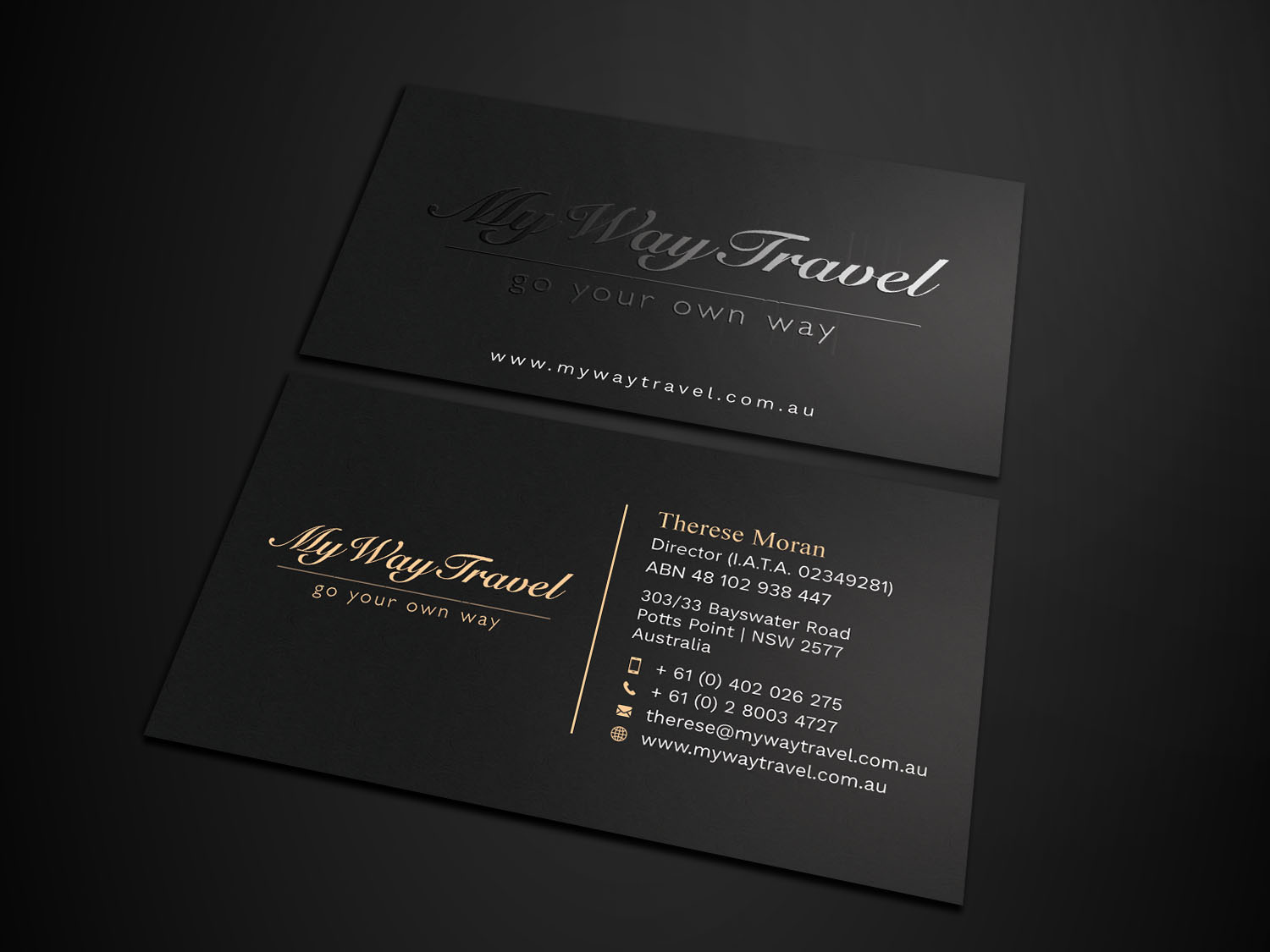 Business Card Design by Tripti Ranjan Gain for My Way Travel | Design #17688089