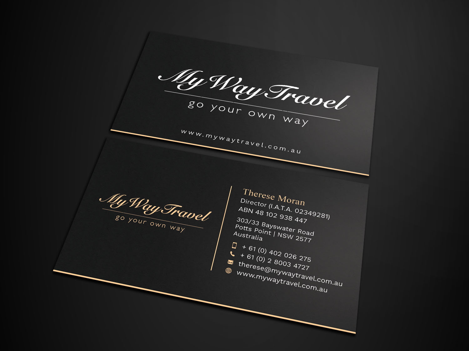 Business Card Design by Tripti Ranjan Gain for My Way Travel | Design #17688090