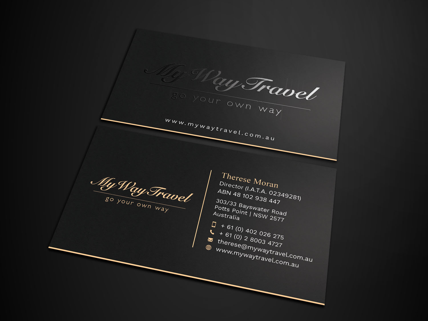 Business Card Design by Tripti Ranjan Gain for My Way Travel | Design #17688100