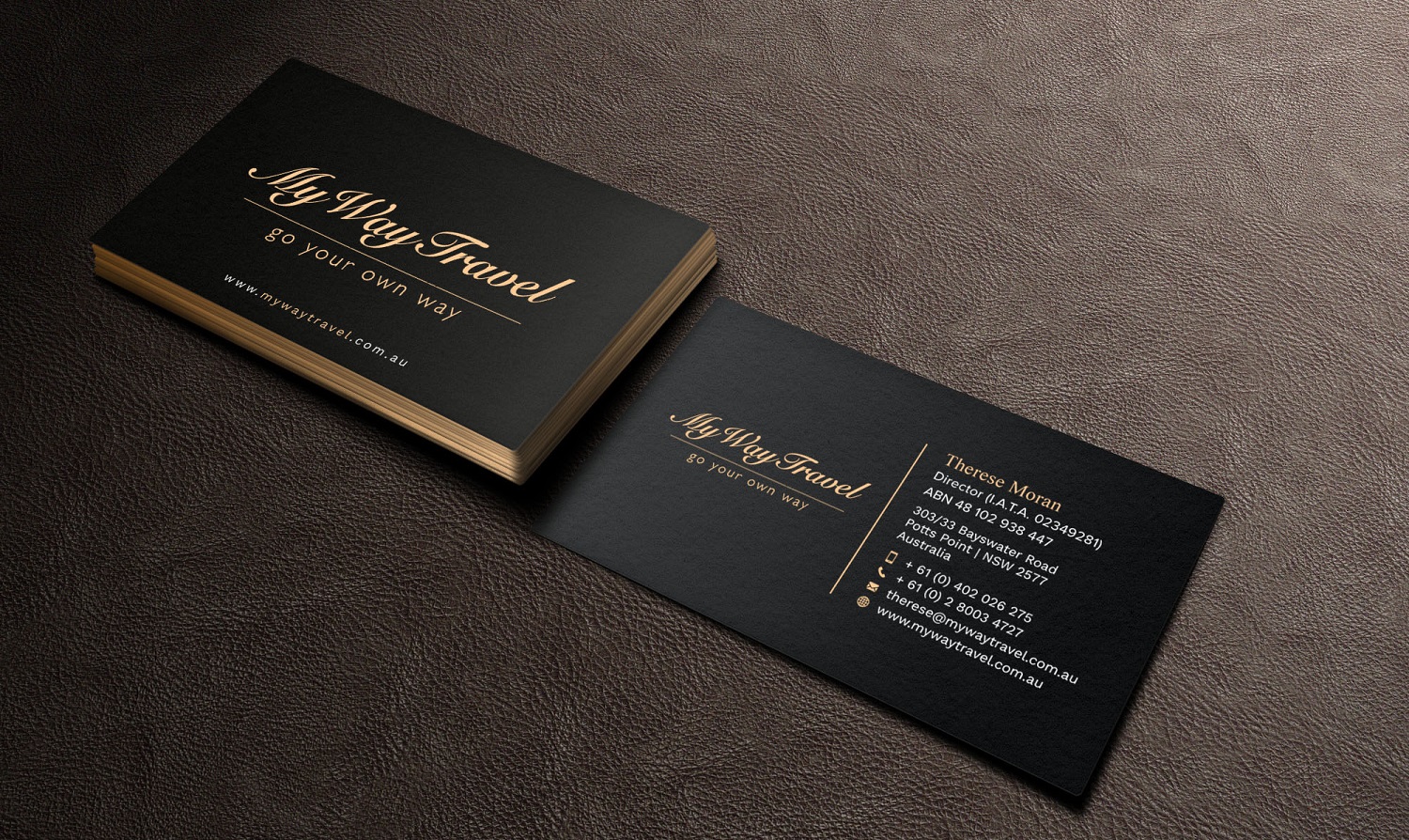 Business Card Design by Tripti Ranjan Gain for My Way Travel | Design #17688101