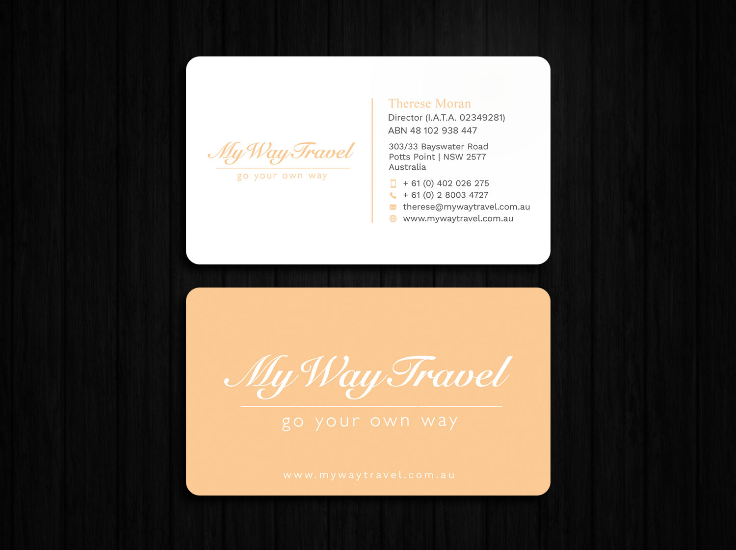 Business Card Design by Tripti Ranjan Gain for My Way Travel | Design #17688103
