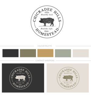 Chickadee Hills Homestead- They have a tagline of Healthy Soil-Healthy Life | Logo Design by Maurissahunter