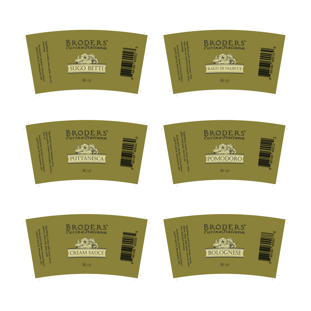 Label Design by Valtti Design for Broders' Cucina Italiana | Design #17773197