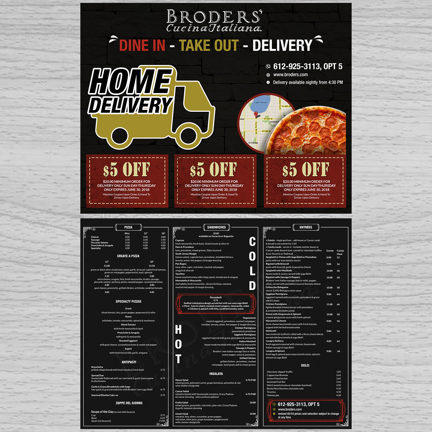 Flyer Design by debdesign for Broders' Cucina Italiana | Design #17646435