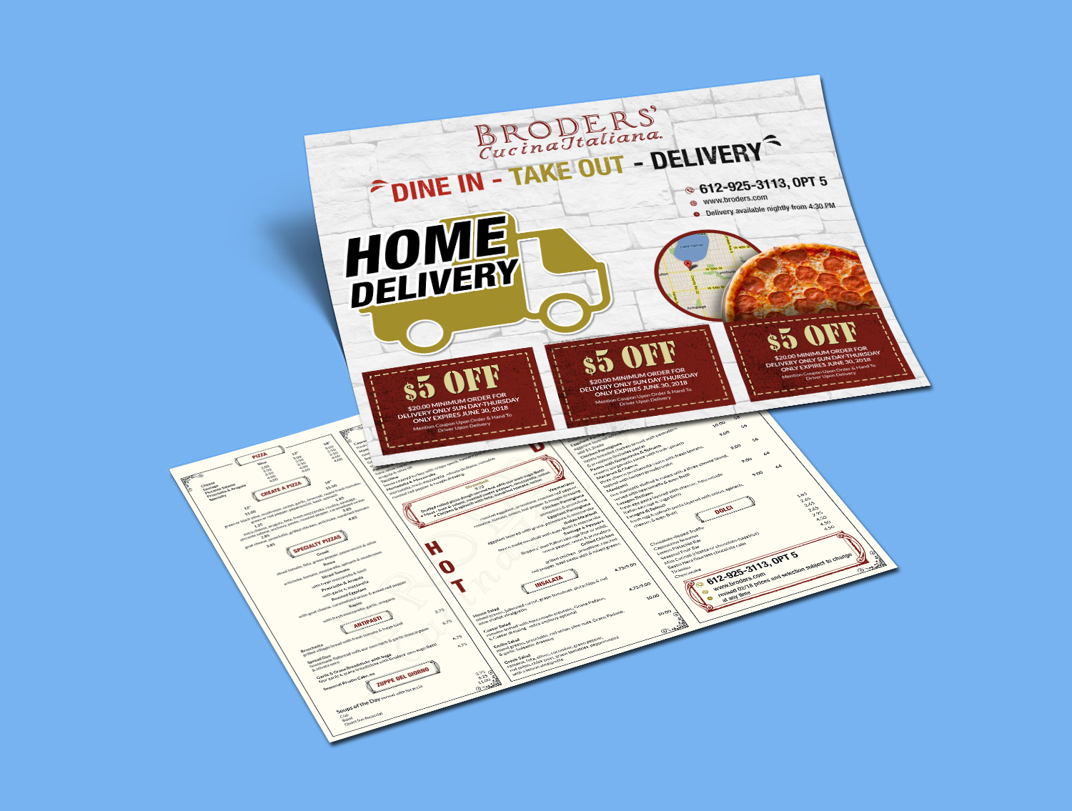 Flyer Design by debdesign for Broders' Cucina Italiana | Design #17646438