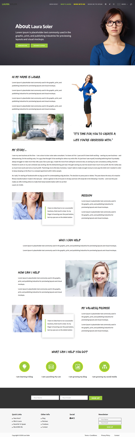 Web Design by CharaFathimalil for Laura Soler | Design #17821017