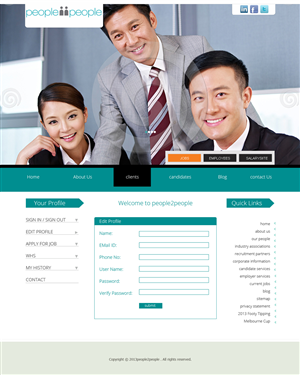 Web-Design von sai für people2people | Design #2753683