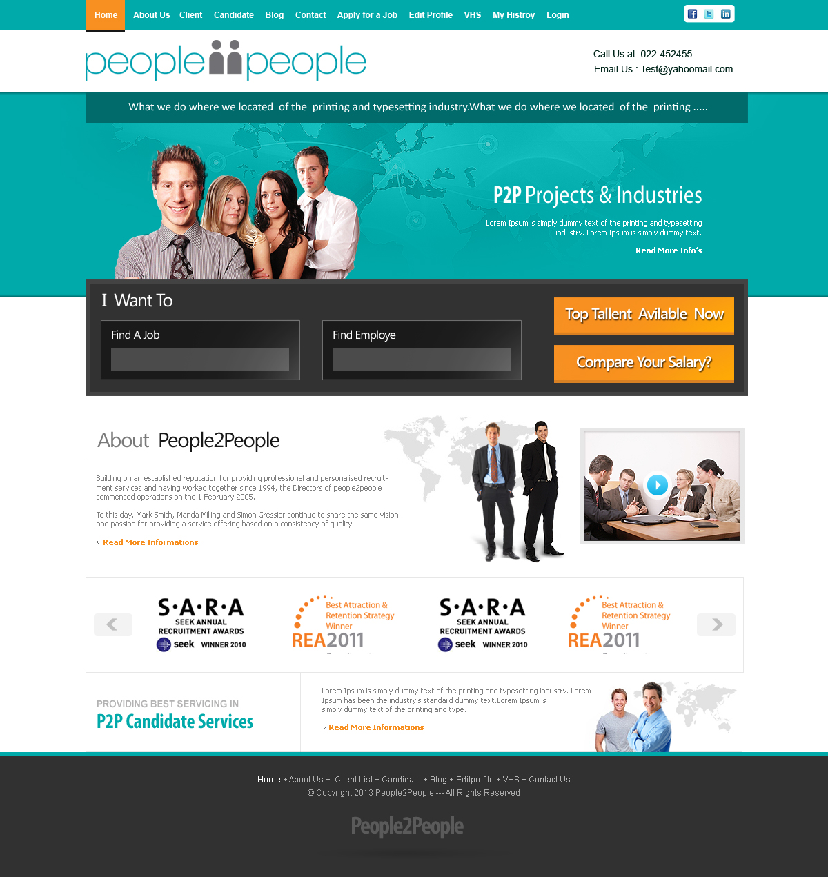 Web Design by KreativeMichael for people2people | Design #2764797