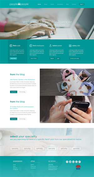 Web Design by sjordan for people2people | Design: #2823429