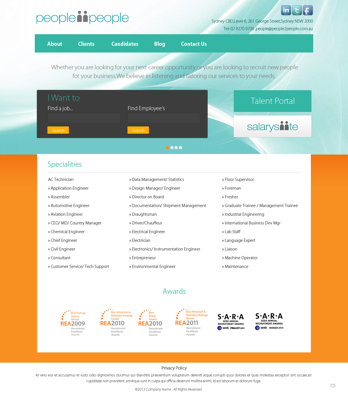 Web Design by pb for people2people | Design #2744792