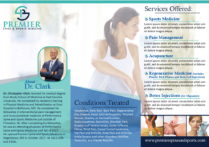 Flyer Design by Parul for Premier Spine and Sports Medicine | Design: #17697324