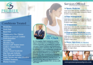 Flyer Design by Parul for Premier Spine and Sports Medicine | Design: #17709381