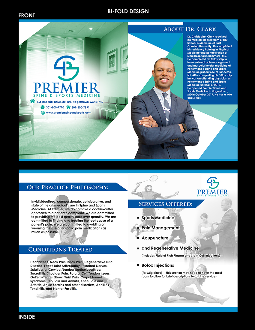 Flyer Design by NILDesigns for Premier Spine and Sports Medicine | Design #17710251