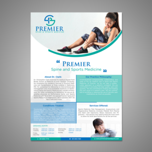 Flyer Design by creative.bugs for Premier Spine and Sports Medicine | Design: #17648553