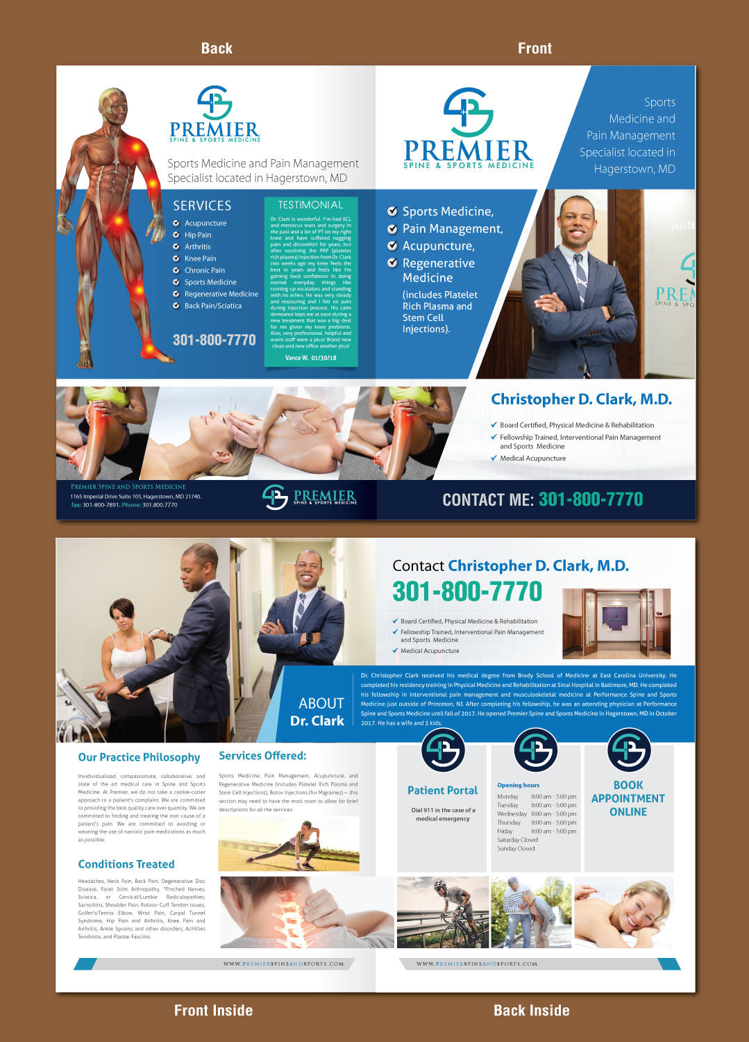 Flyer Design by meet007 for Premier Spine and Sports Medicine | Design #17739915