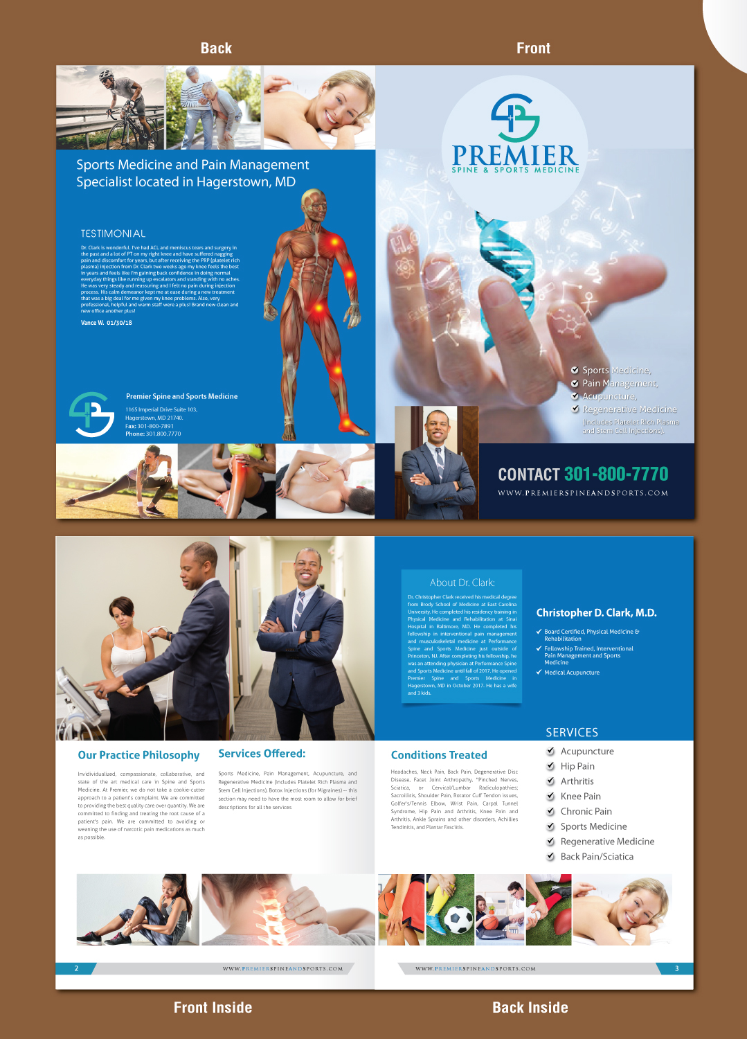 Flyer Design by meet007 for Premier Spine and Sports Medicine | Design #17746288