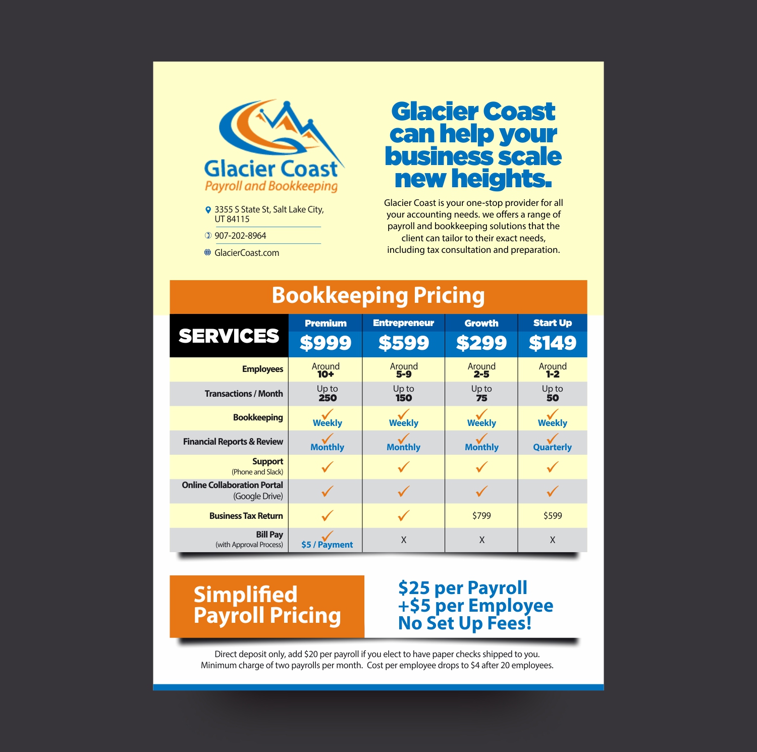 Flyer Design by vikas naik for Glacier Coast | Design #17673371