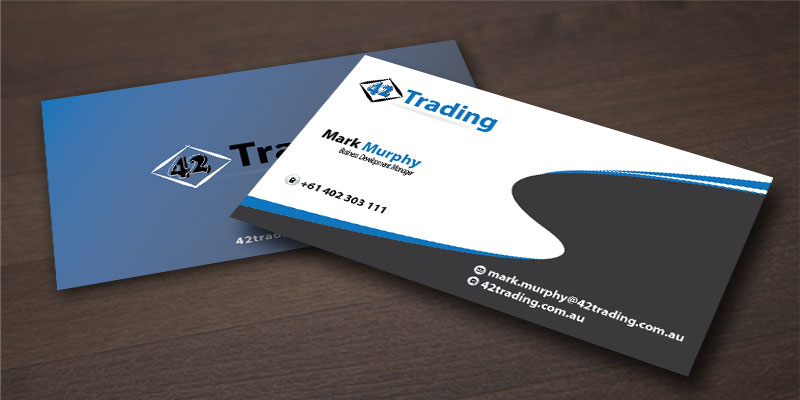 Business Card Design by Hashim Shabbir for Forty Two Trading PTY LTD | Design #2746687