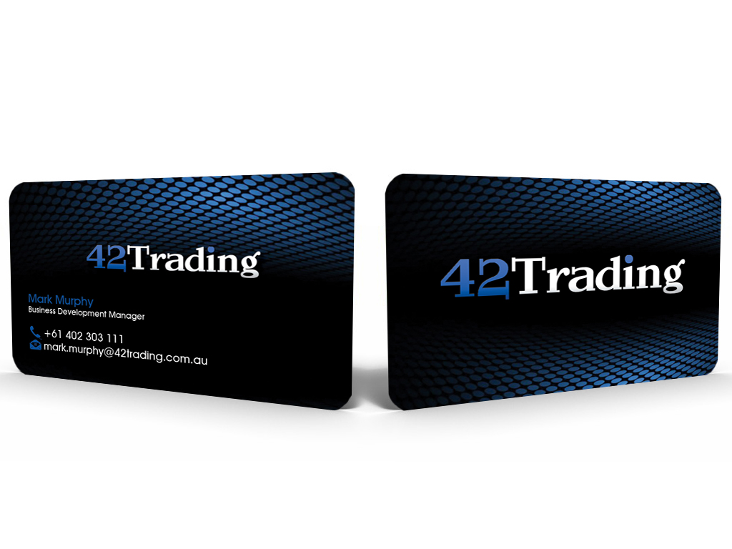 Business Card Design by Hardcore Design for Forty Two Trading PTY LTD | Design #2753396