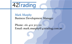 Design de Carte de Visite par Longshot pour Forty Two Trading PTY LTD | Design : #2748142