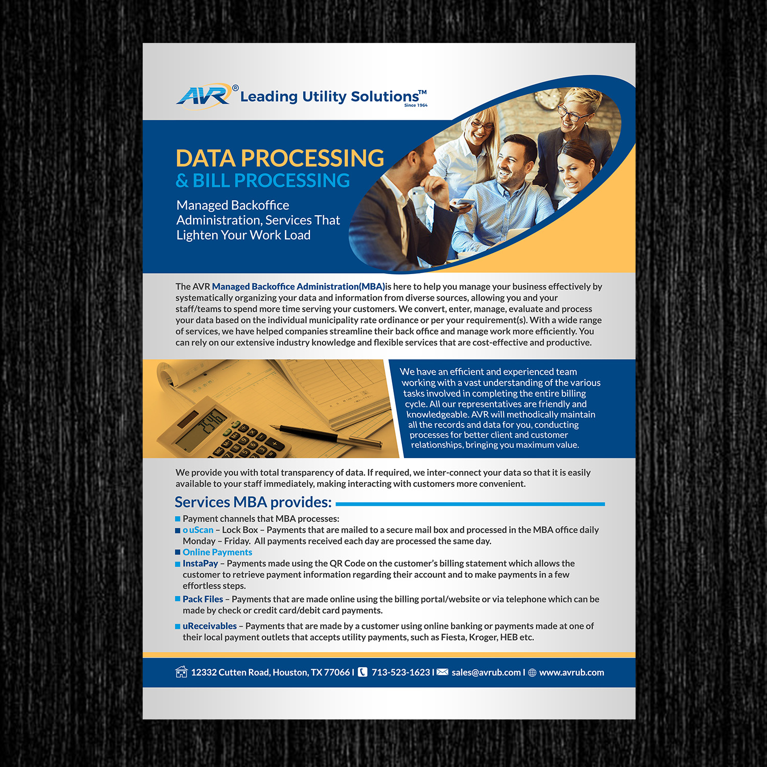 Design de Flyer par TuktukiShree pour AVR, Inc. | Design #17662663