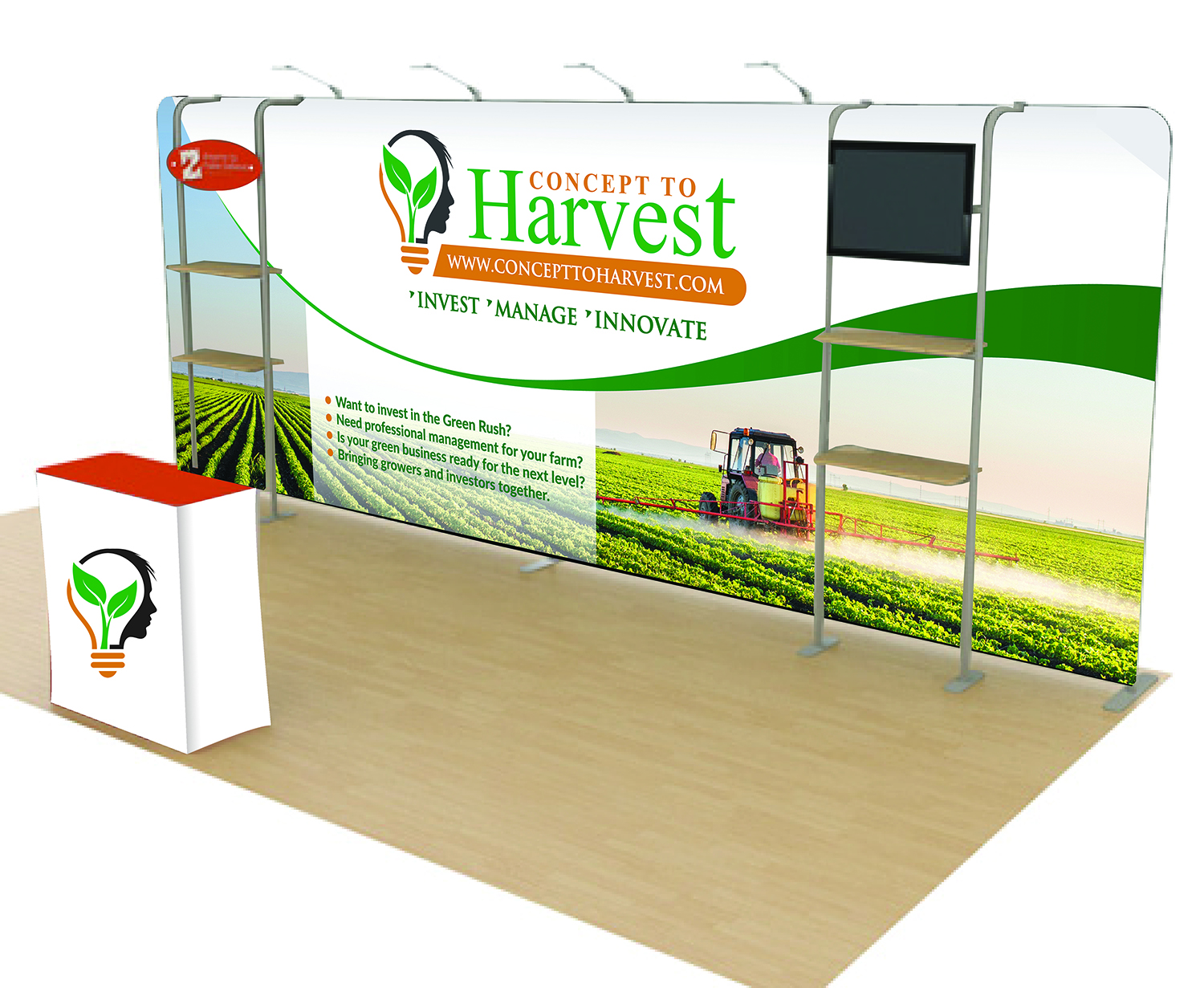 Trade Show Booth Design by Deziners Zone for Concept to Harvest | Design #17704669