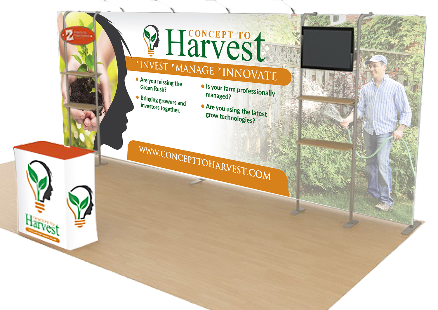 Diseño de Stand de Feria por Deziners Zone para Concept to Harvest | Diseño #17769593