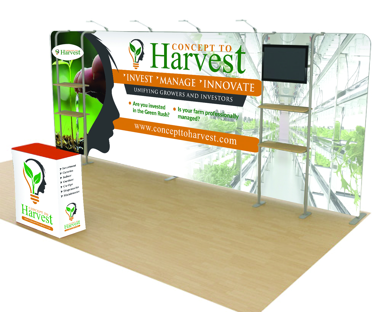 Trade Show Booth Design by Deziners Zone for Concept to Harvest | Design #17810538