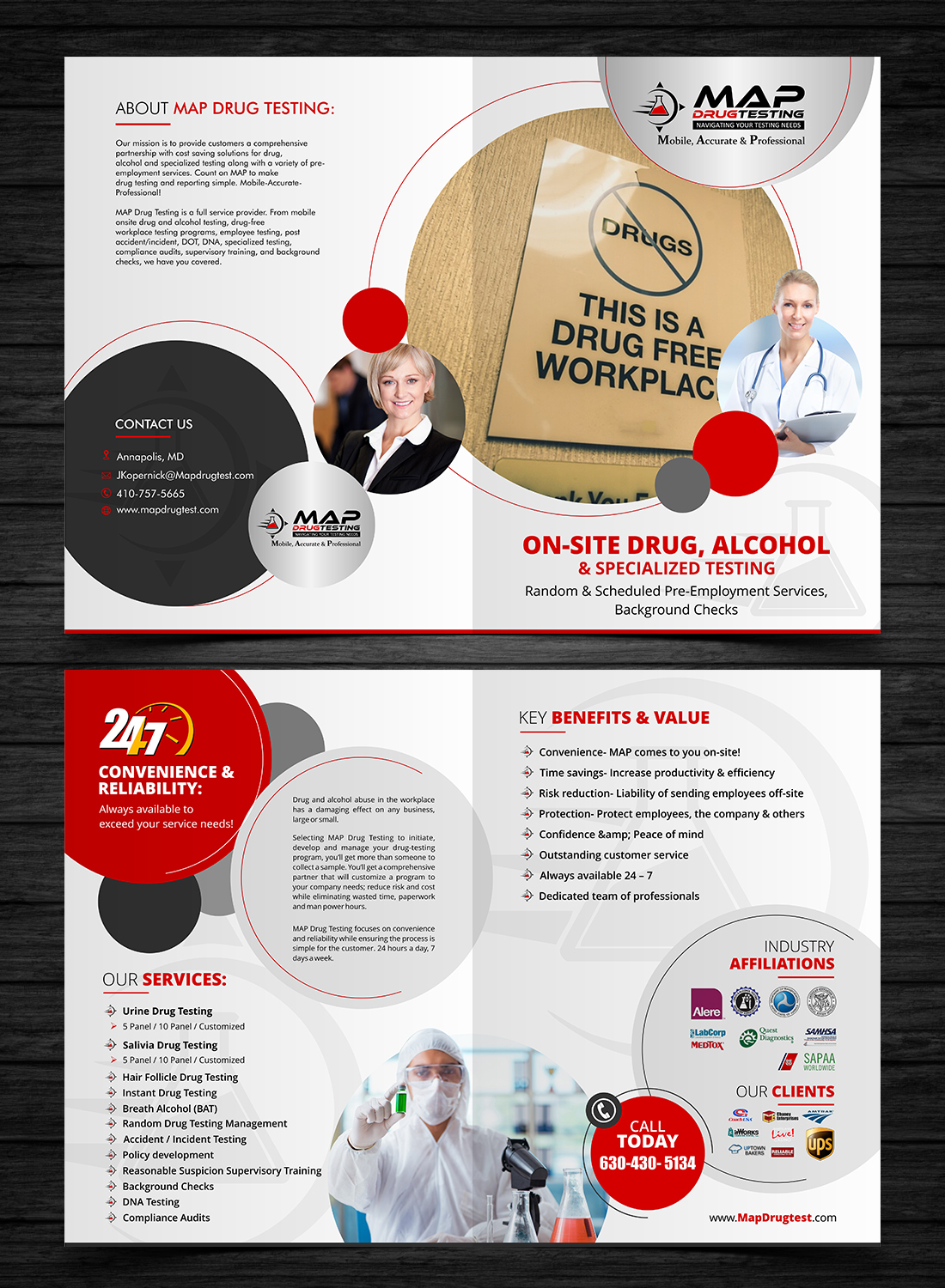 Broschüren-Design von ecorokerz für MAP Drug Testing | Design #17697392