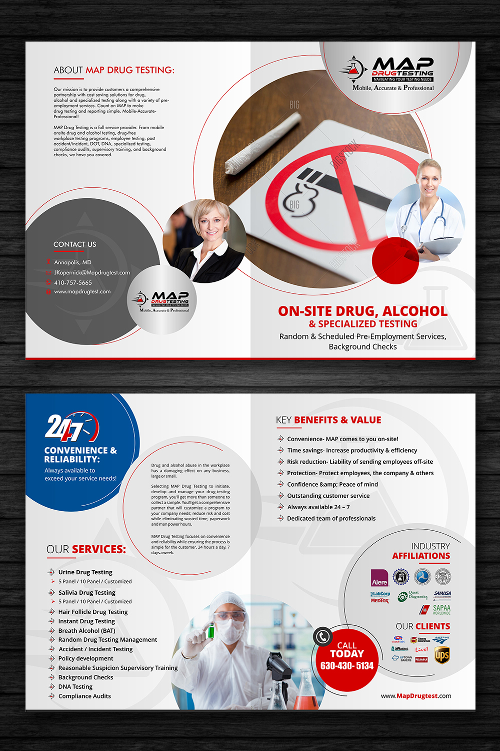 Broschüren-Design von ecorokerz für MAP Drug Testing | Design #17733312