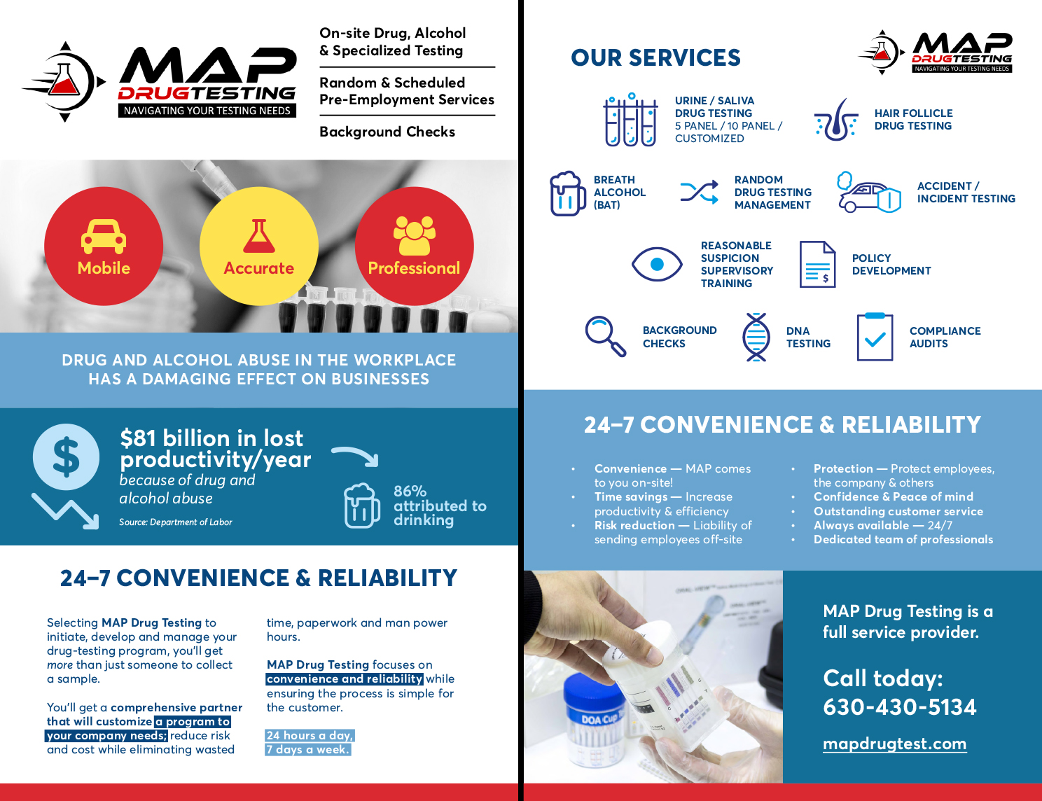 Brochure Design by pa.lepetit for MAP Drug Testing | Design #17758884