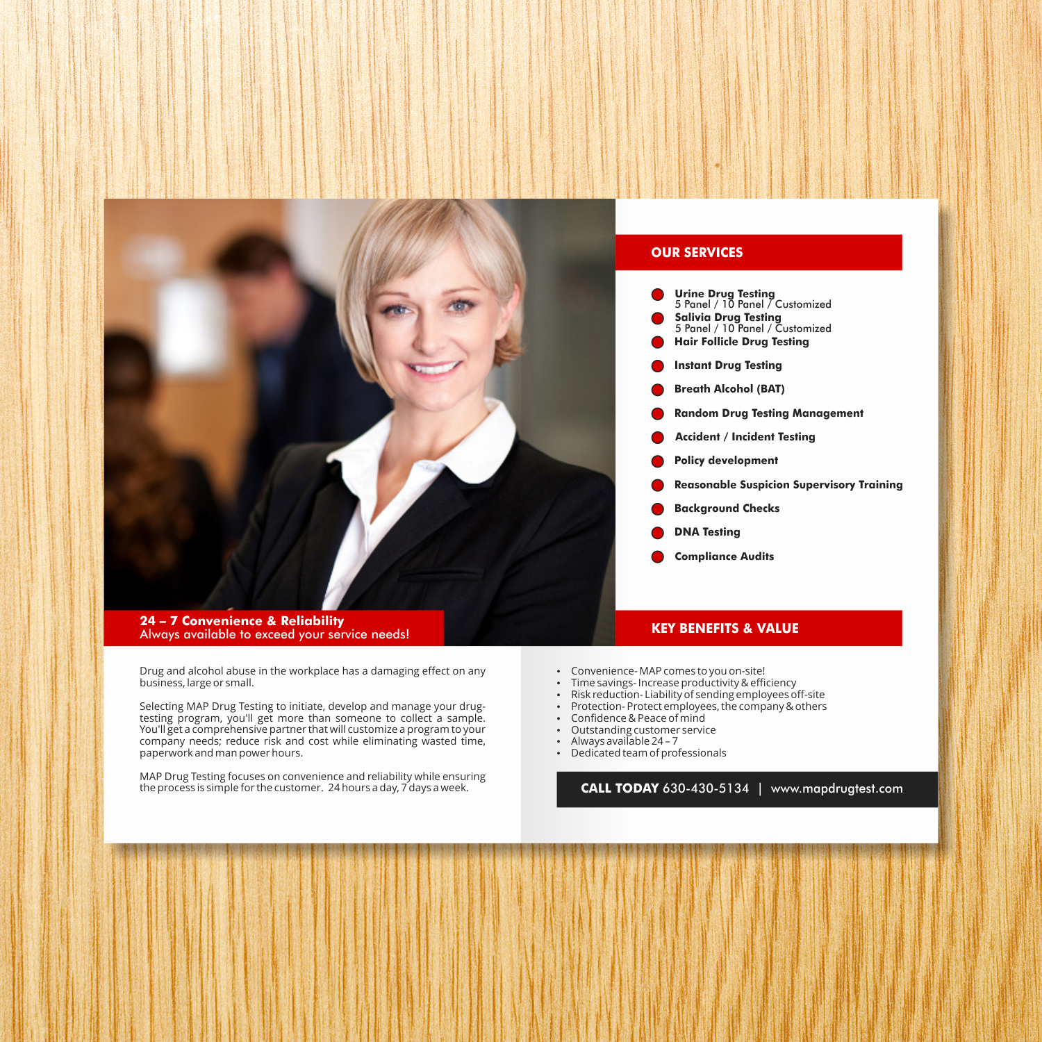Brochure Design by barinix for MAP Drug Testing | Design #17719612