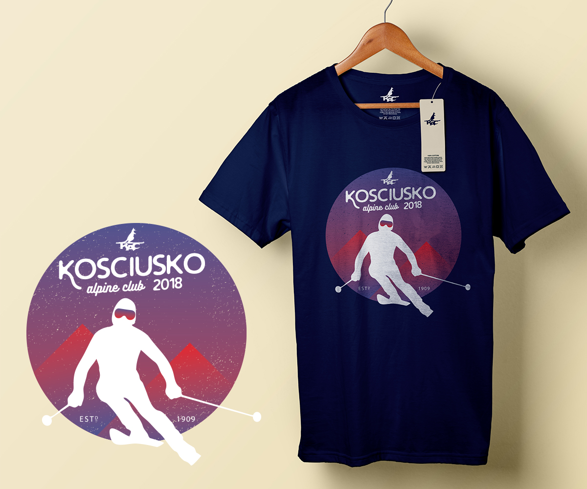 Design de T-shirt par teleporter pour Kosciusko Alpine Club | Design #17863112