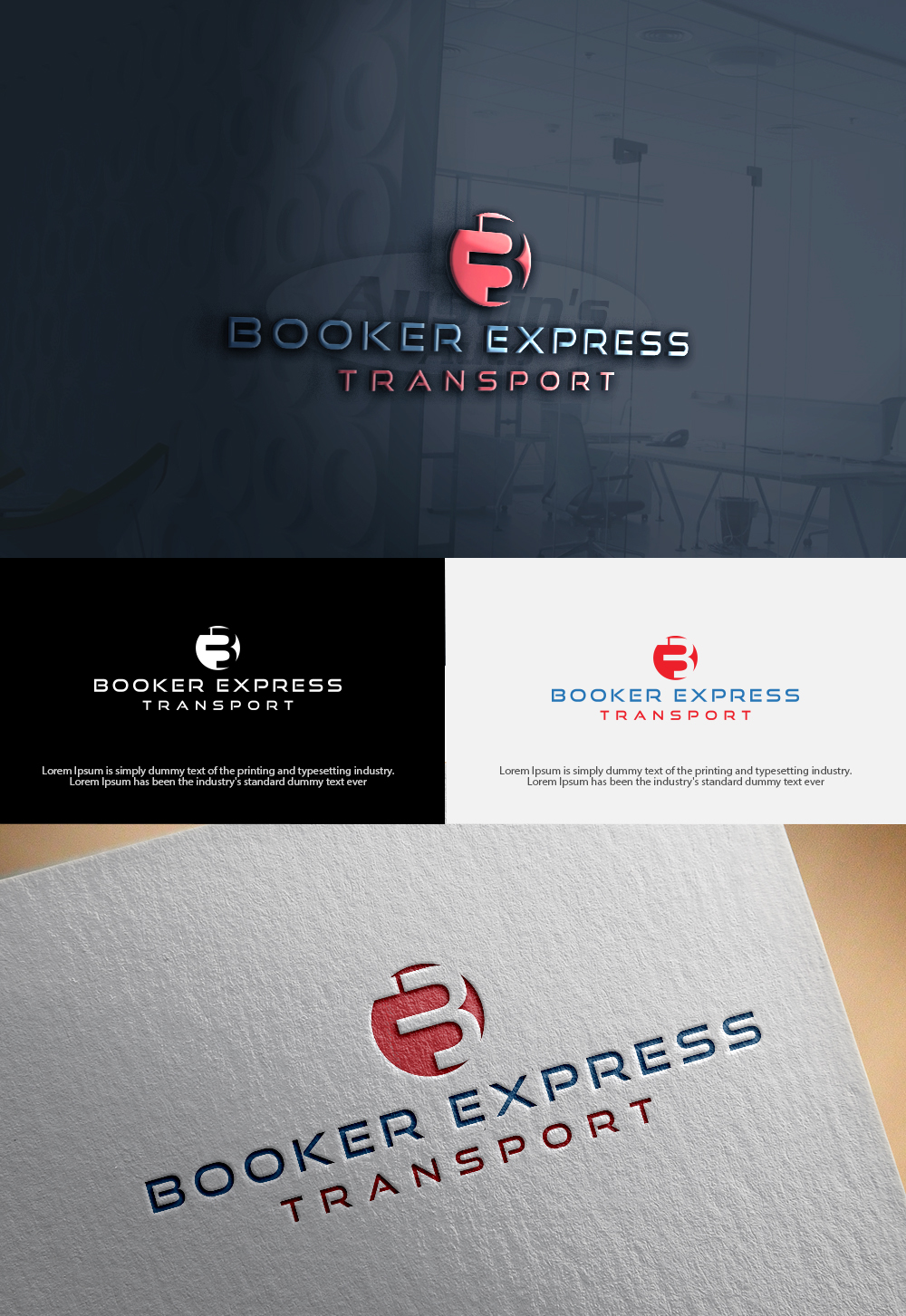 Logo Design by dr ghulam mustafa sahab for Booker Express Transport, LLC | Design #17657110