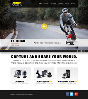 action camera website | WordPress-Design von Mayank Patel