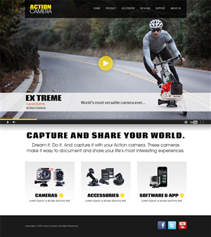 action camera website | Wordpress Design by Mayank Patel