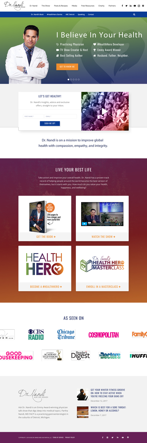 Web Design by CharaFathimalil for Ask Dr. Nandi Charities | Design #17658558