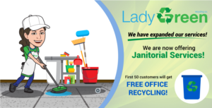 Lady Green - Janitor character flyer | Flyer Design by DesignerGuide